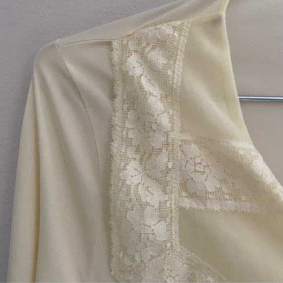 Vintage Shadowline Peignoir Set In Buttercream Yellow Size Small - Picture 6 of 13
